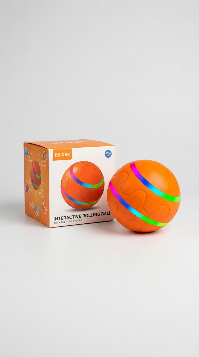 Interactive Rolling Ball - Touch Controlled Dog Toy