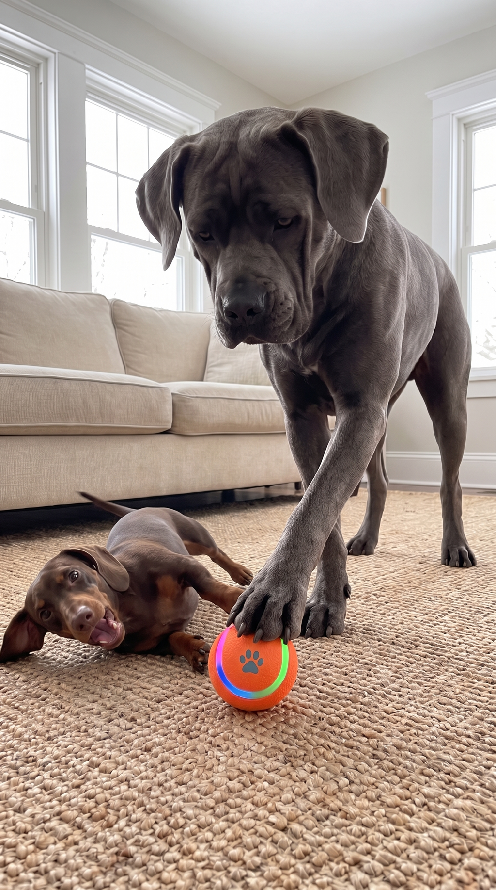 Interactive Rolling Ball - Touch Controlled Dog Toy